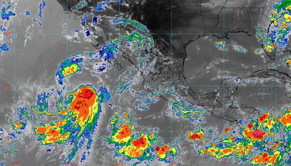 Podrían fusionarse tormentas tropicales Emilia y Fabio en el Pacífico