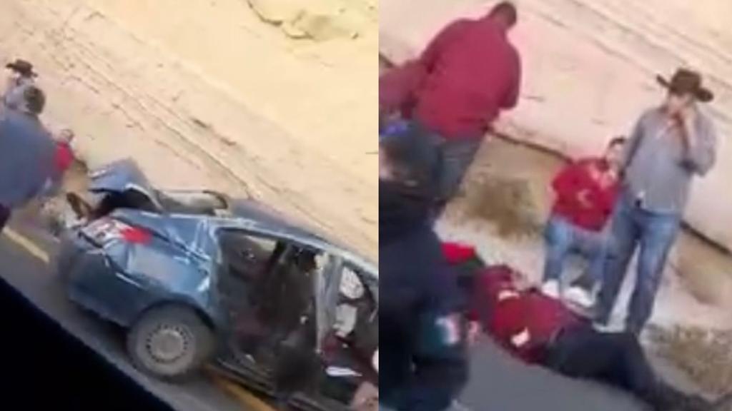 [VIDEO] Se accidenta personal del Gobierno Estatal tras asistir al 1er Informe de Marina Del Pilar