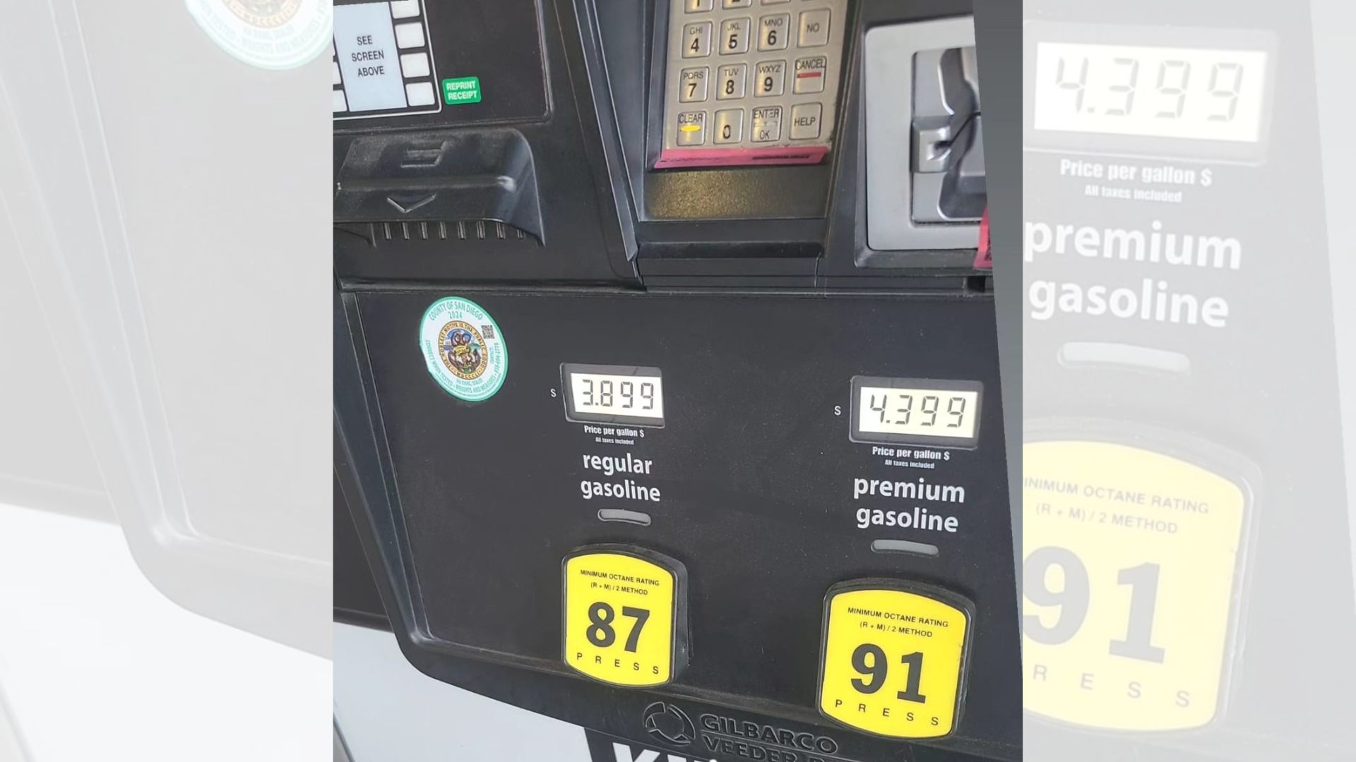 Gasoline prices decrease in various areas of San Diego