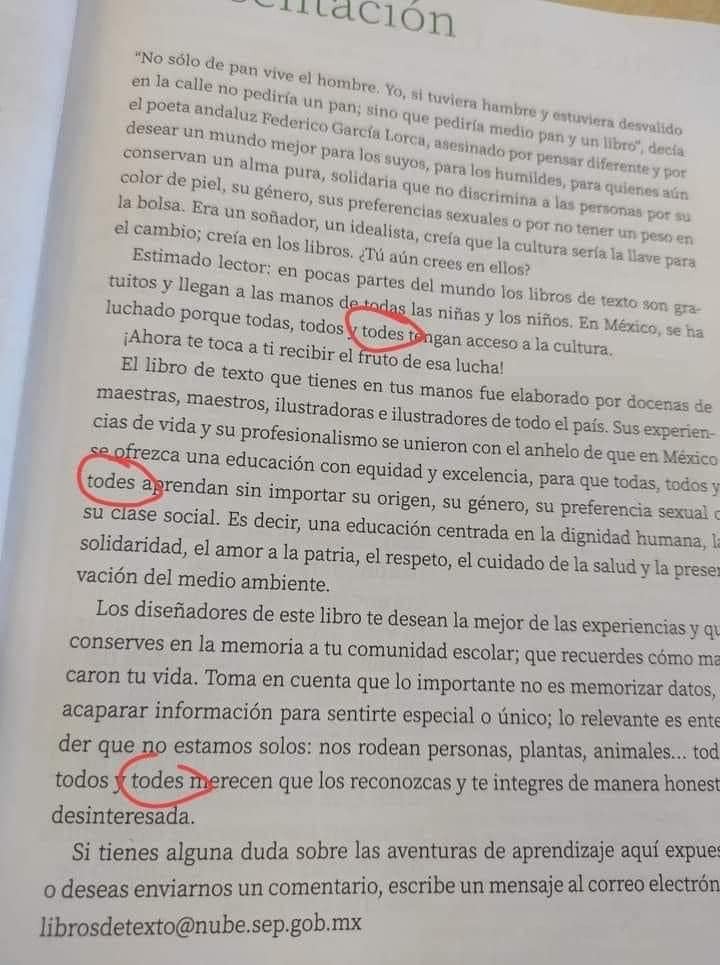 Libros de texto gratuitos con lenguaje inclusivo: SEP