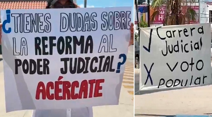 Protestan contra reforma judicial: La Paz