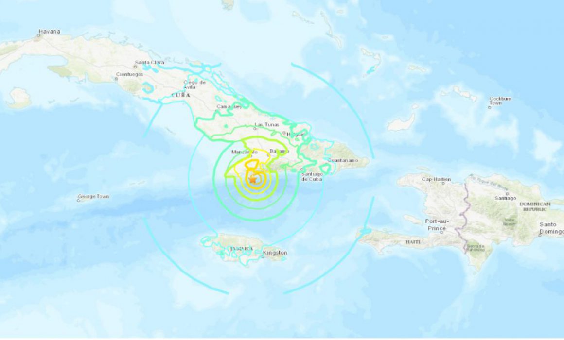 Reportan sismo de magnitud 6.8 en Cuba