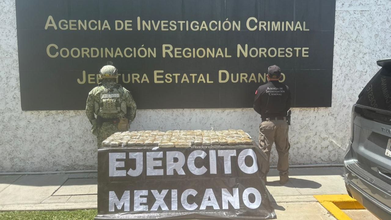Detienen a dos y aseguran 28 kilos de presunta marihuana en Durango