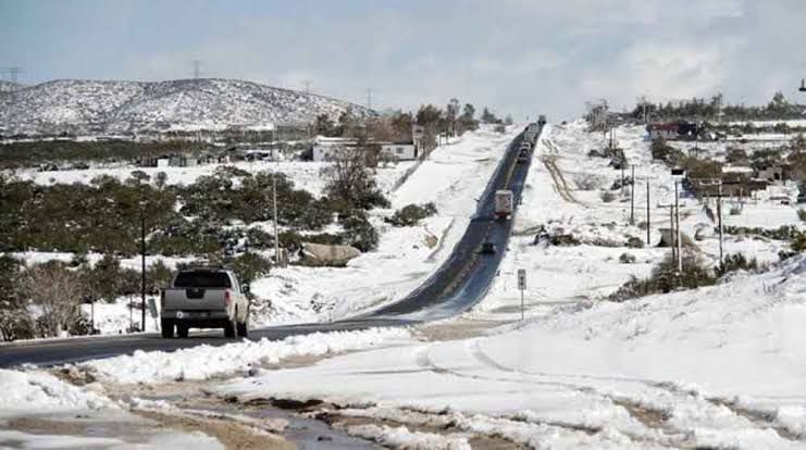 Frente frío azota Baja California con temperaturas bajo cero: CONAGUA