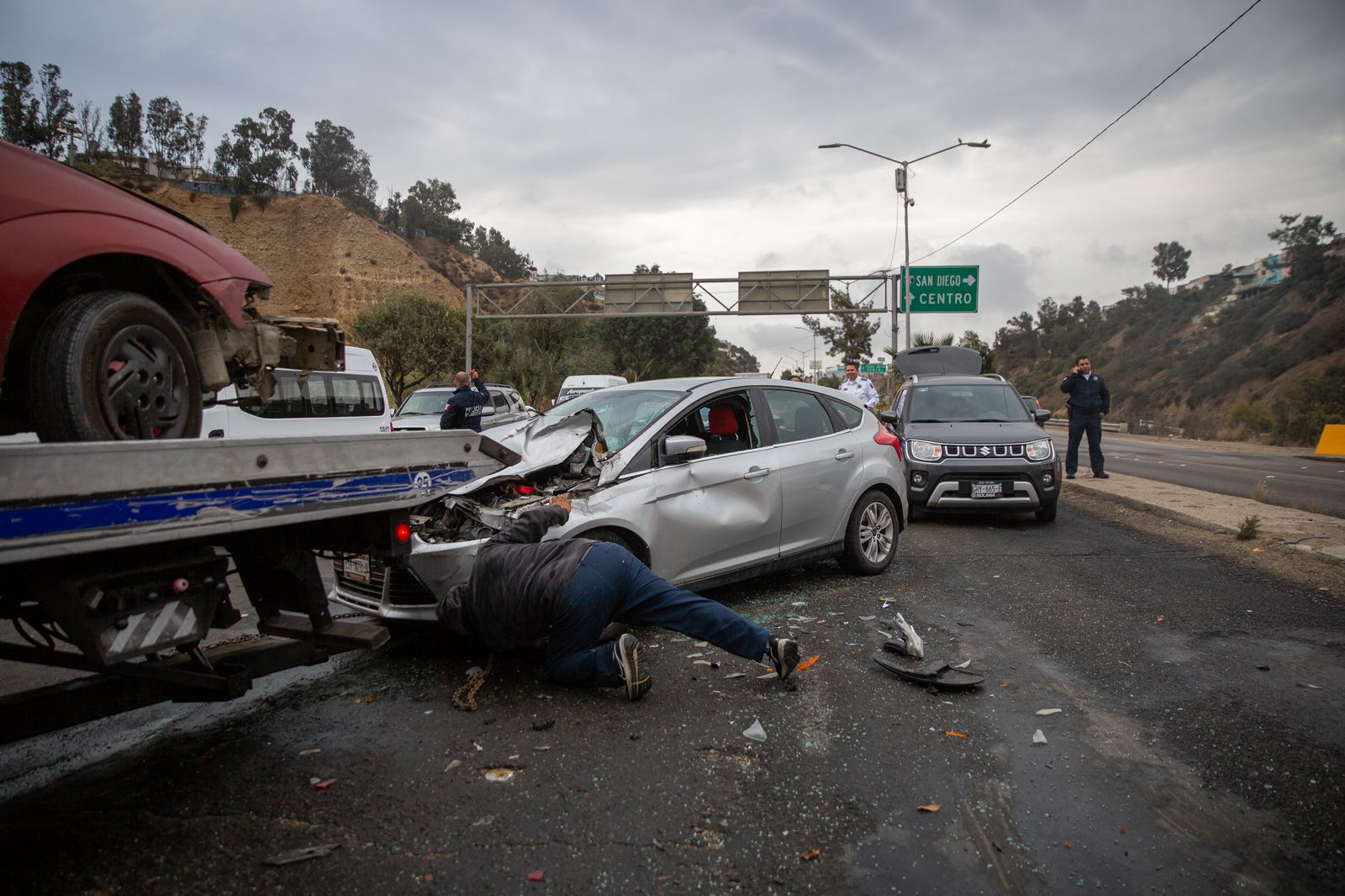 Se registra carambola en la calle Segunda: Tijuana