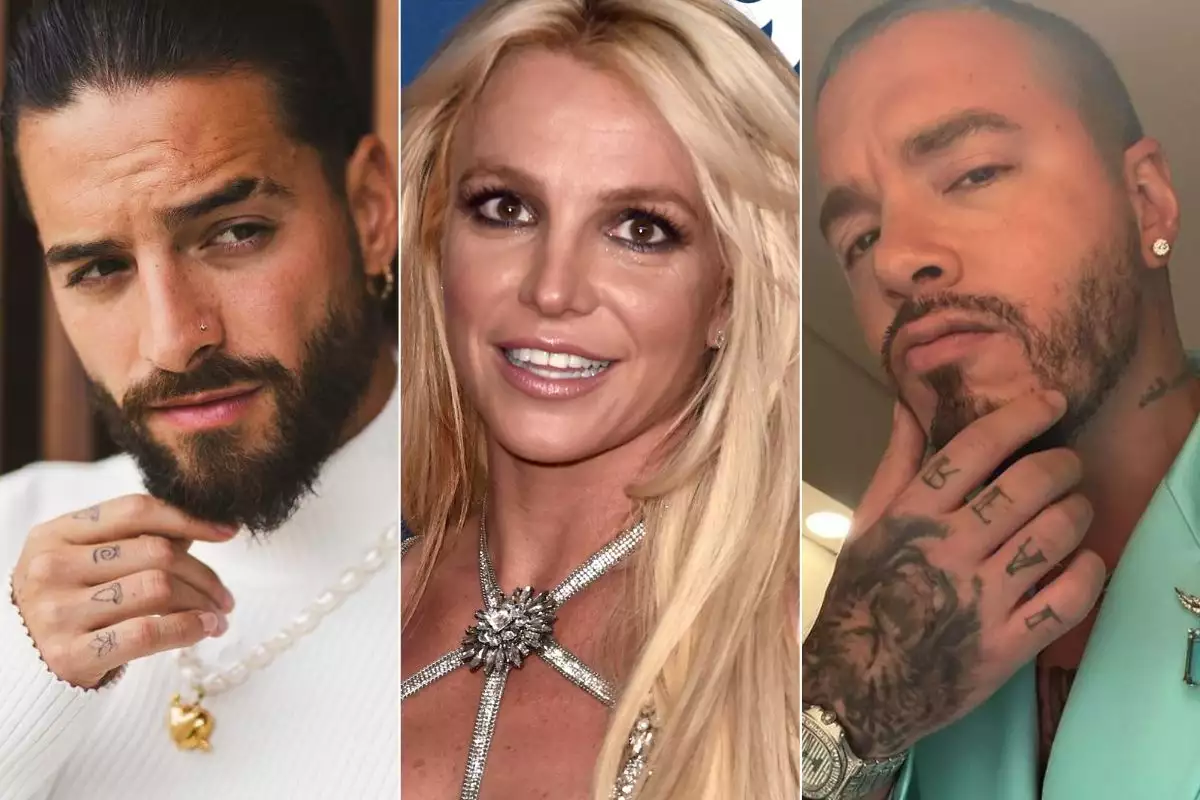 Britney Spears, J Balvin y Maluma se reúnen en Nueva York