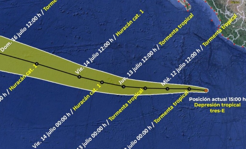 Nace nueva depresión tropical “3-E”