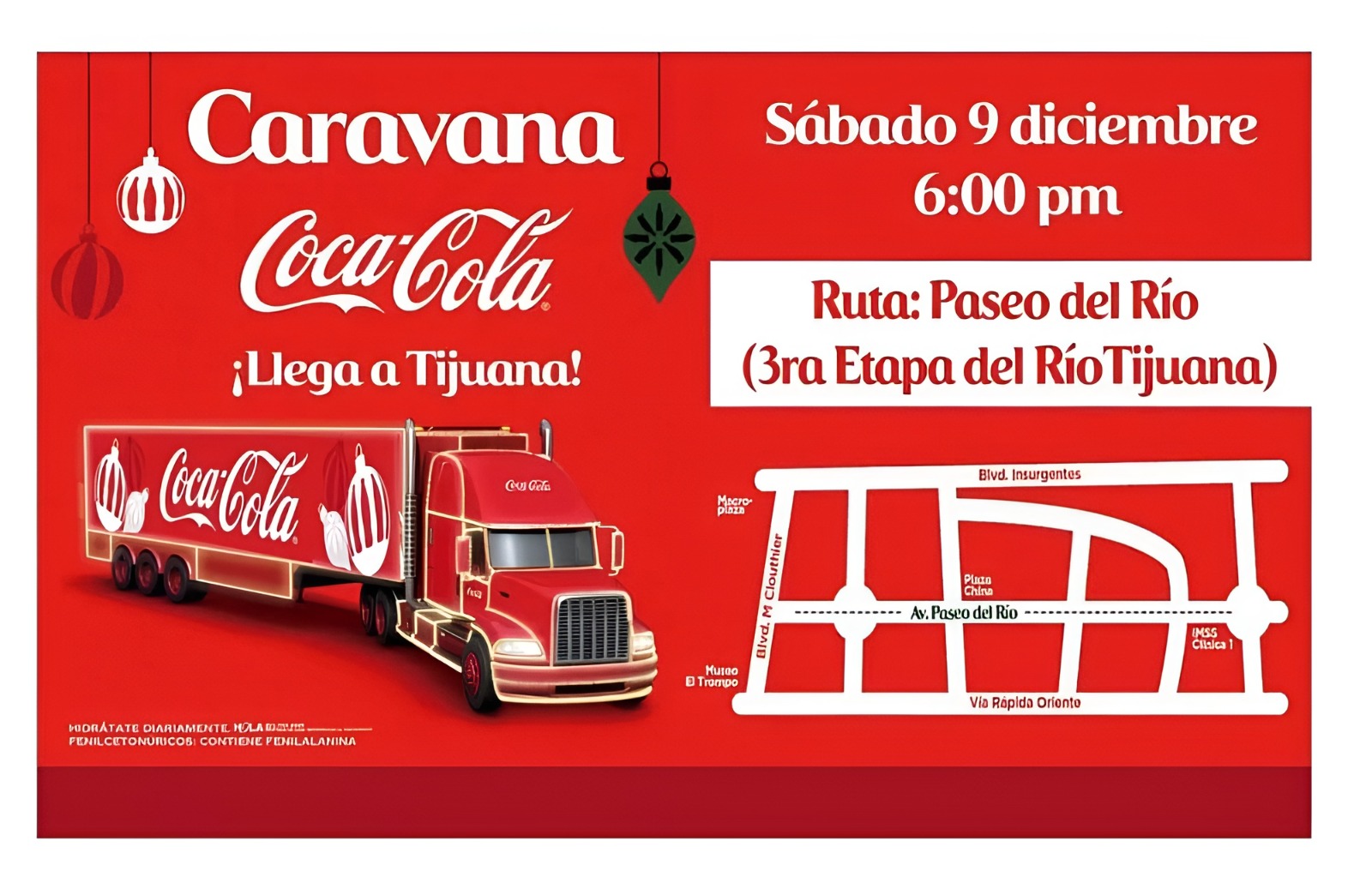 Regresa la caravana Coca Cola a Tijuana