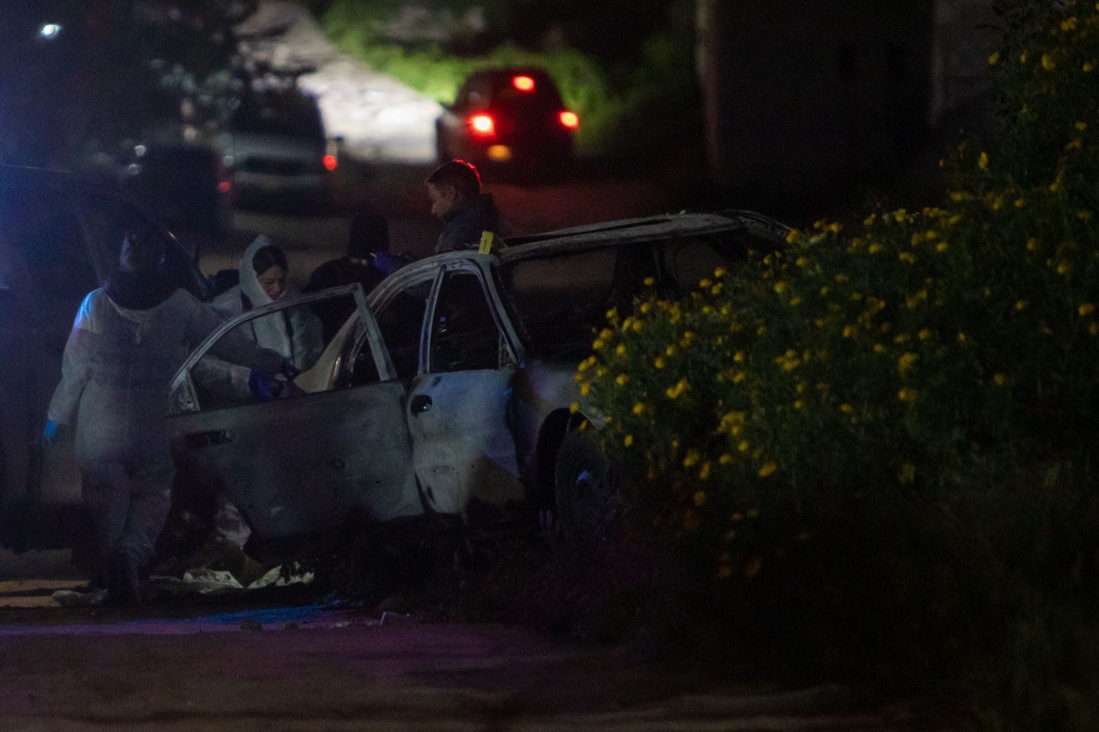 Incendian vehículo con un cuerpo adentro: Tijuana