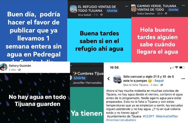 ”Ya basta, urge el agua, no sean inhumanos” Ciudadanos de Tijuana tras 7 días sin agua. I FOTO: WEB