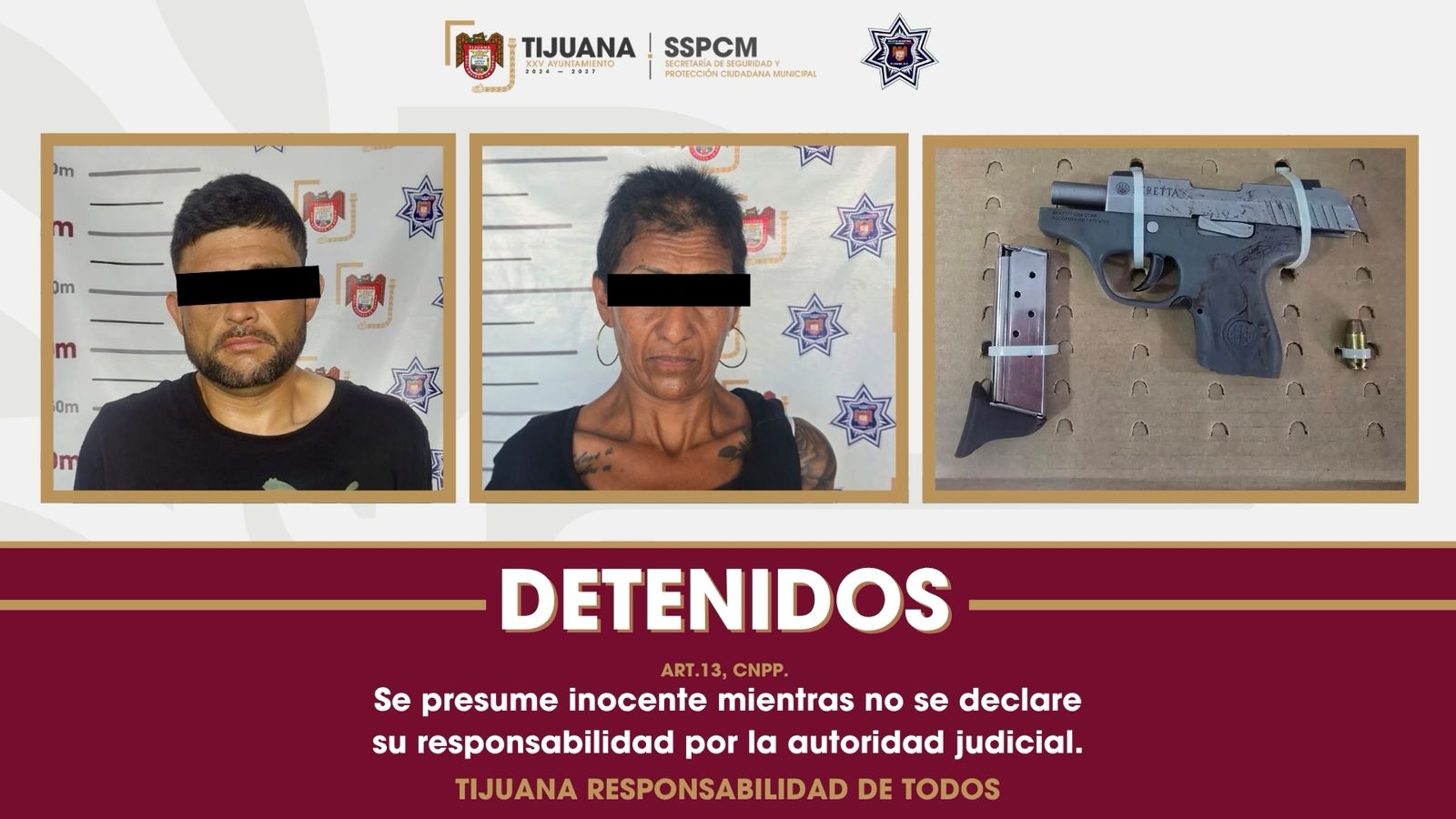 Detienen a dos por homicidio y ataque armado en Tijuana