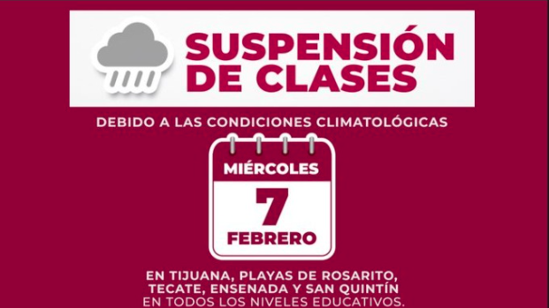 Suspensión de clases para este miércoles