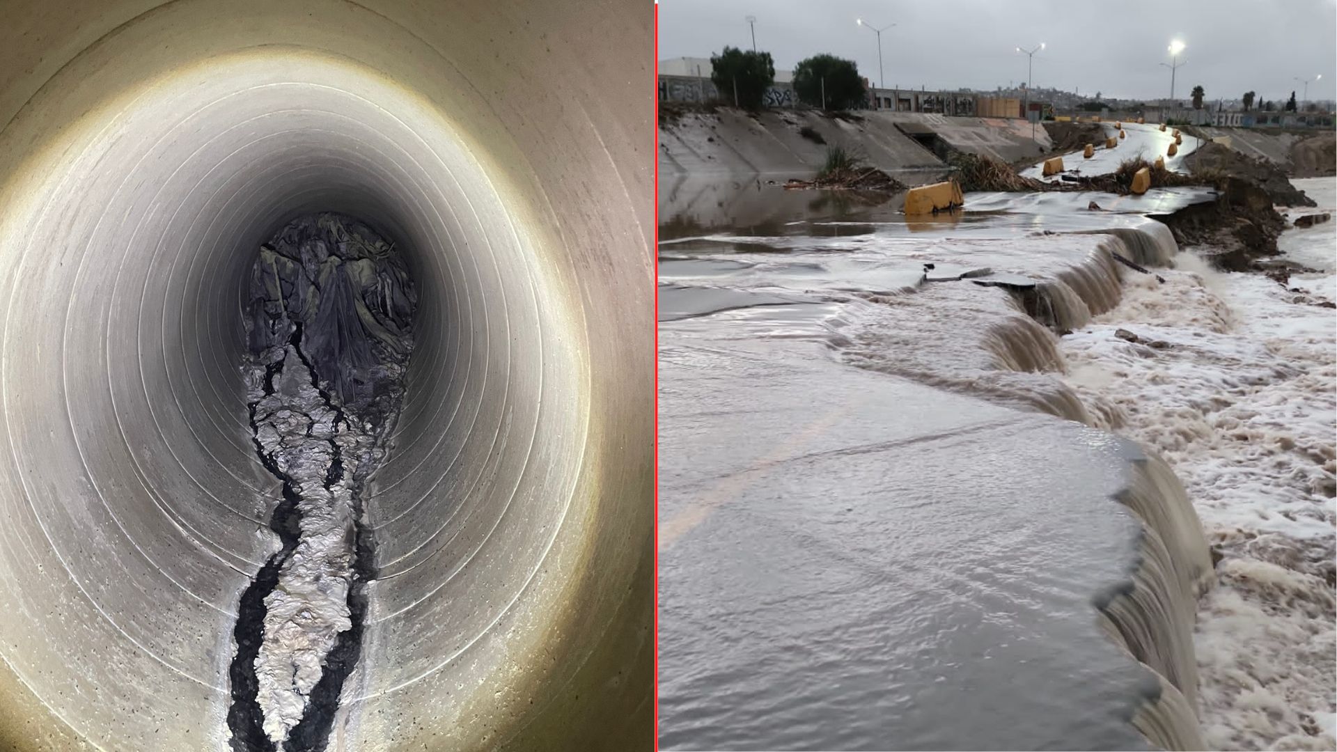 Colapsa pluvial en bulevar Gato Bronco por basura: Tijuana