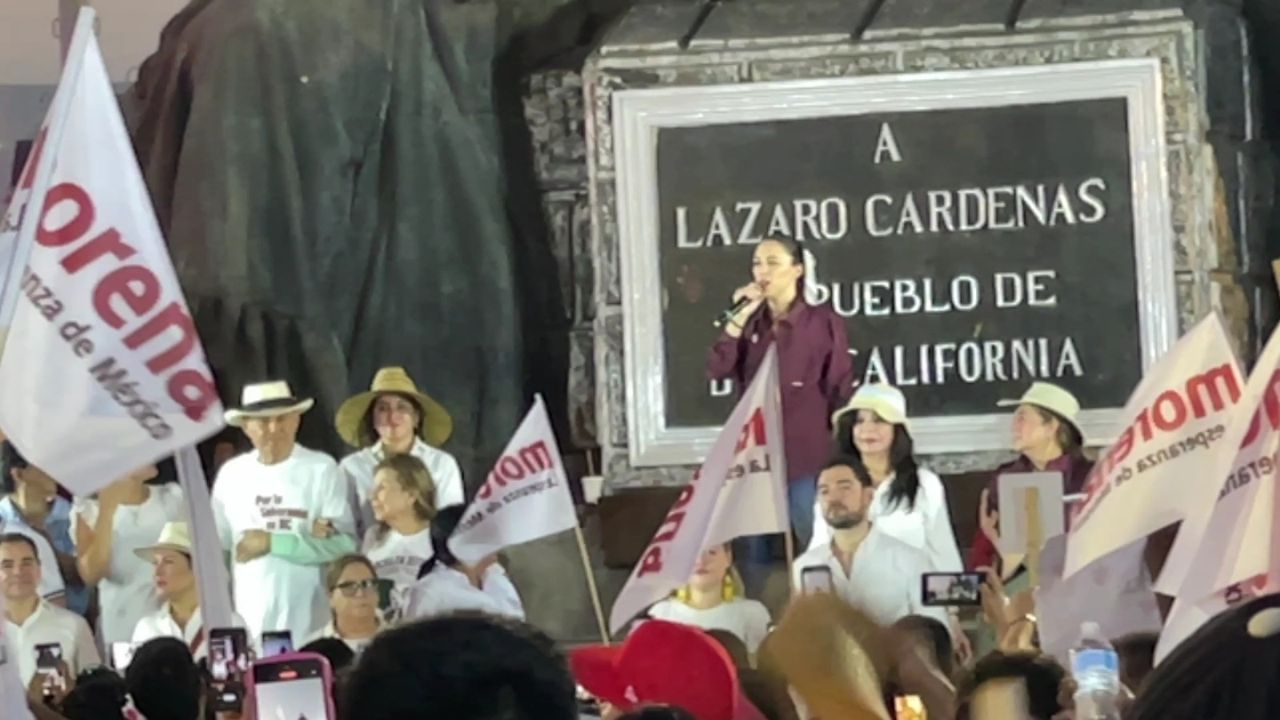 Marchan en Mexicali por la soberanía de México; encabeza Julieta Ramírez movilización de Morena