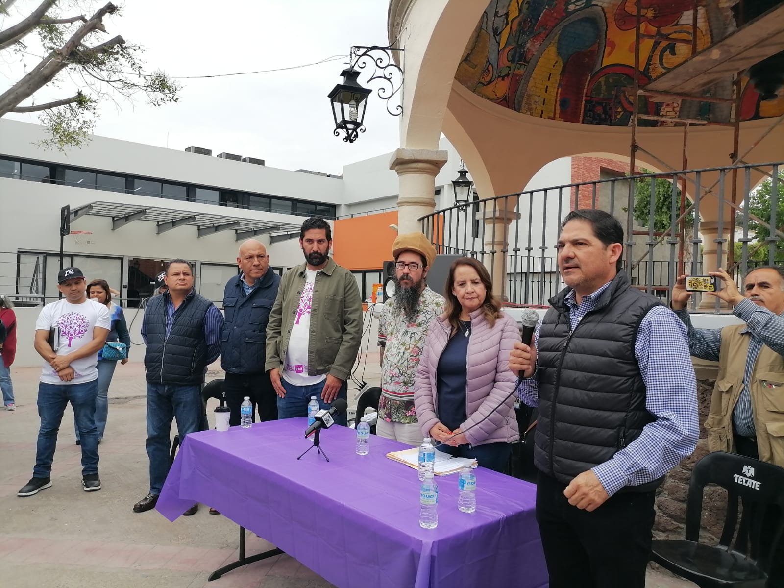 Inicia registro de planillas para la dirigencia del Partido Encuentro Social (PES) en la Plaza Pueblo Amigo.