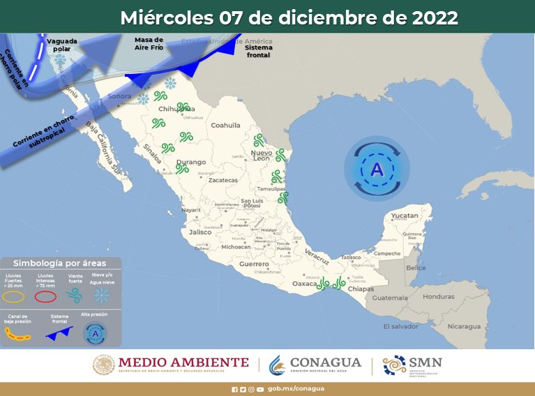 Se aproxima caída de aguanieve y bajas temperaturas en BC: Protección Civil