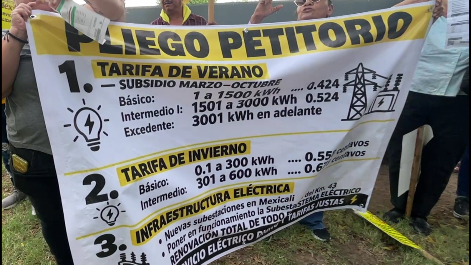 MEXICALI: Protesta por altos recibos de CFE escala a huelga de hambre