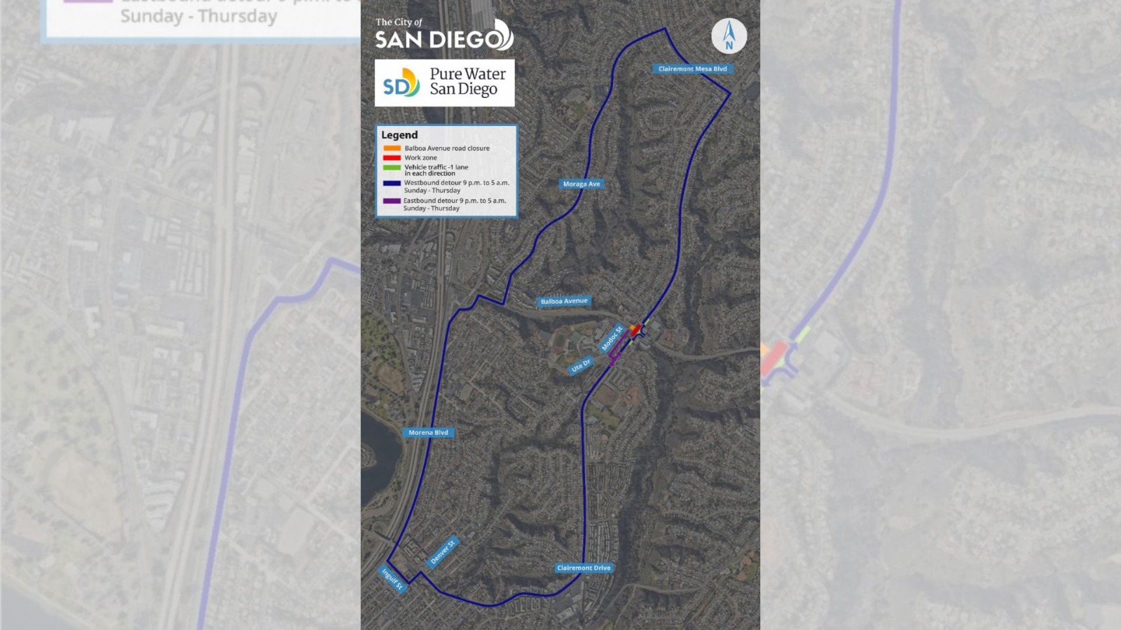 Harán desvío de carreteras en San Diego