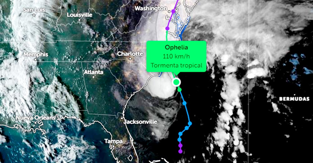 Se acerca tormenta tropical Ophelia ¿Afectará México?