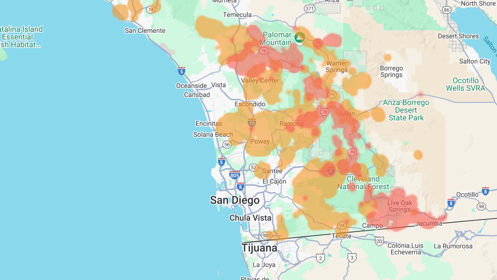 San Diego Gas & Electric announces power outages due to the risk of devastating wildfires