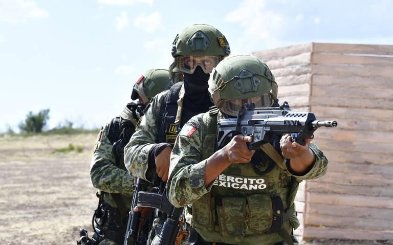 Elementos del Ejército Mexicano durante práctica IFOTO: 14va Zona Militar