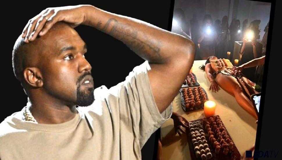 Kanye West desata polémica al servir comida sobre mujeres desnudas