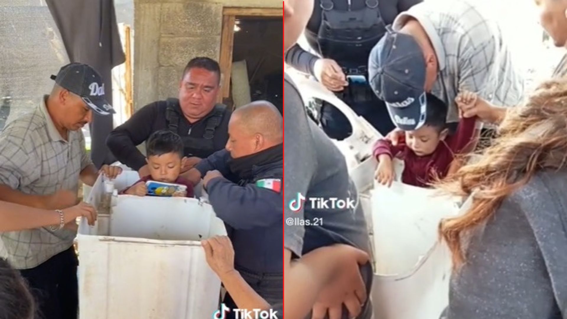 [VÍDEO] Niño se atora en una lavadora y se hace viral