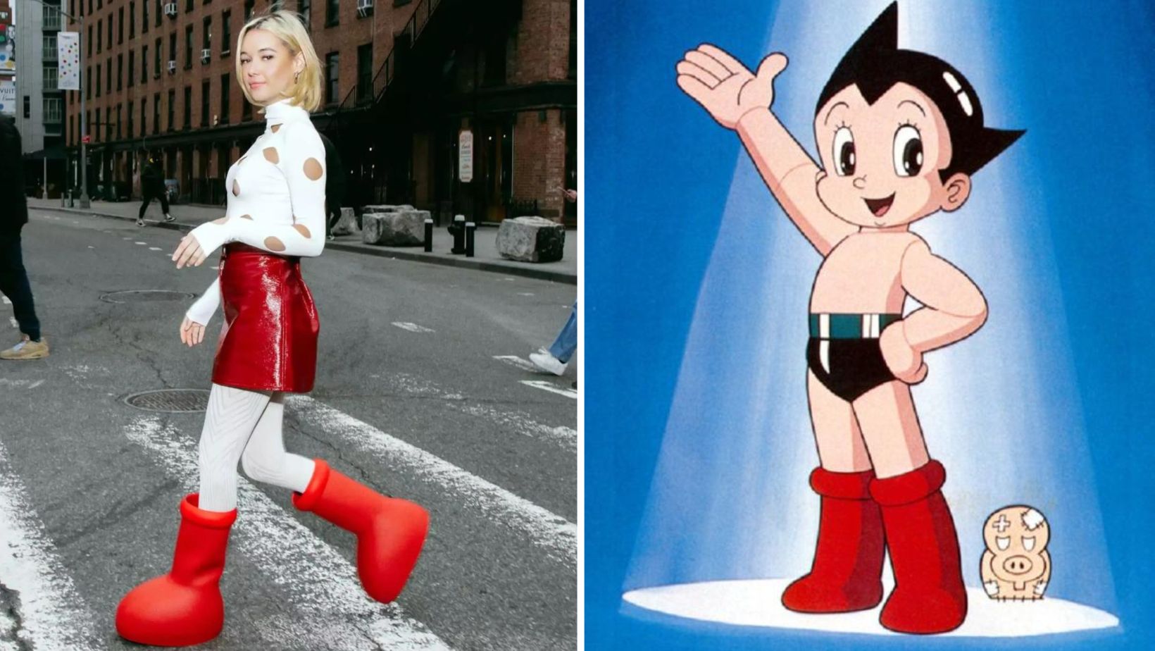 Lanzan enormes botas inspiradas en Astro Boy, ¿tendencia 2023?