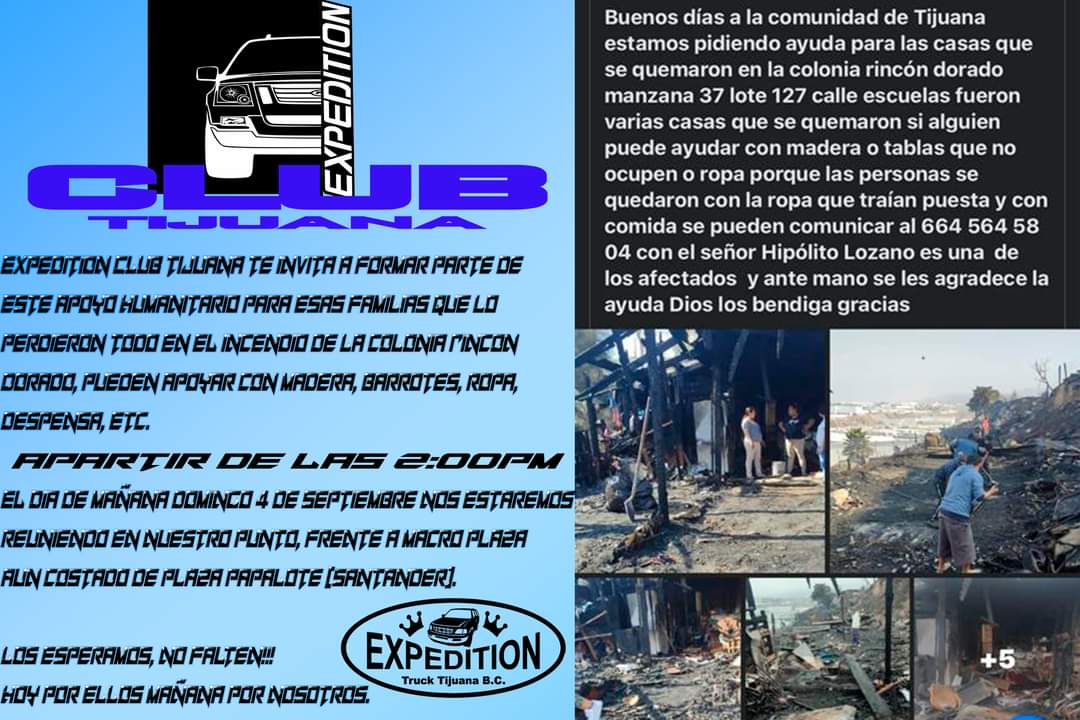 Apoyo humanitario del Club Expedition Tijuana