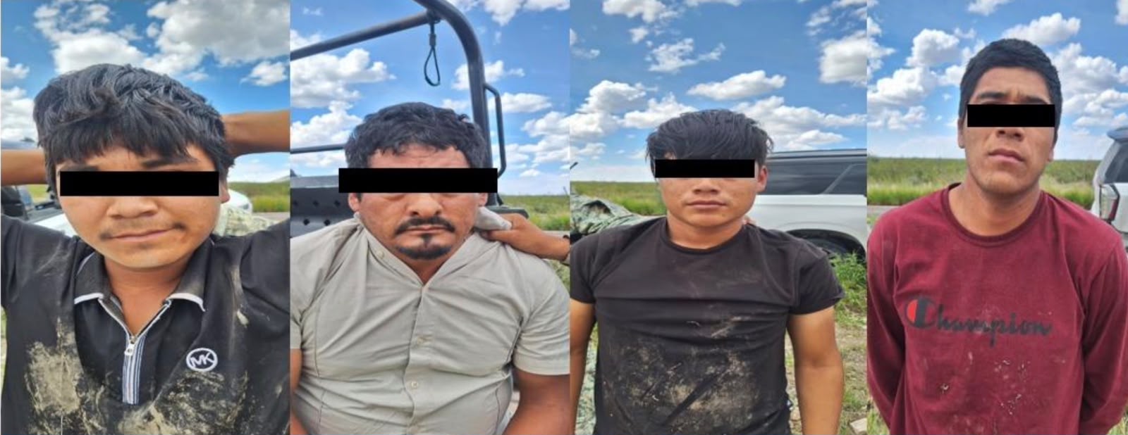 Detienen a cuatro en Mapimí; aseguran 12 armas y más de 4 mil 700 cartuchos