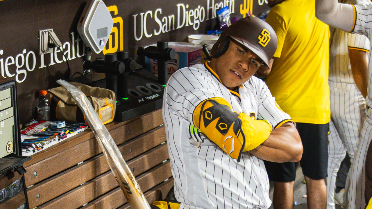 Juan Soto celebra su cuadrangular ante los Nats. (FOTO: Twitter @Padres)