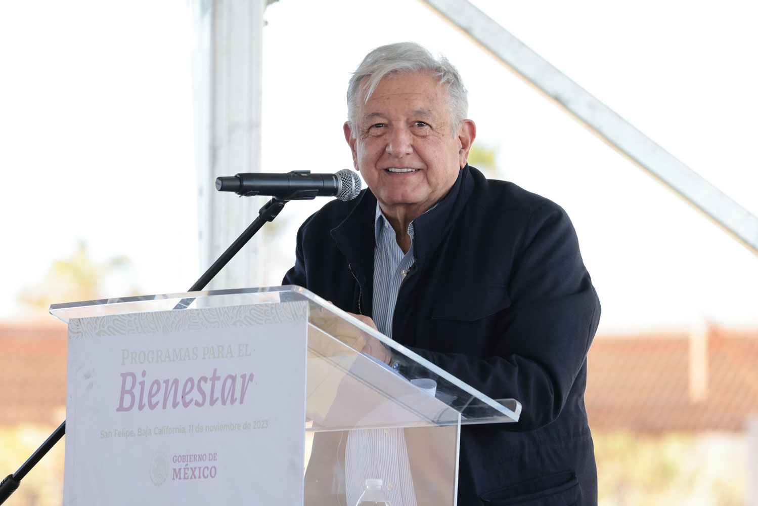 El vídeo se tomó durante la visita del presidente en San Felipe