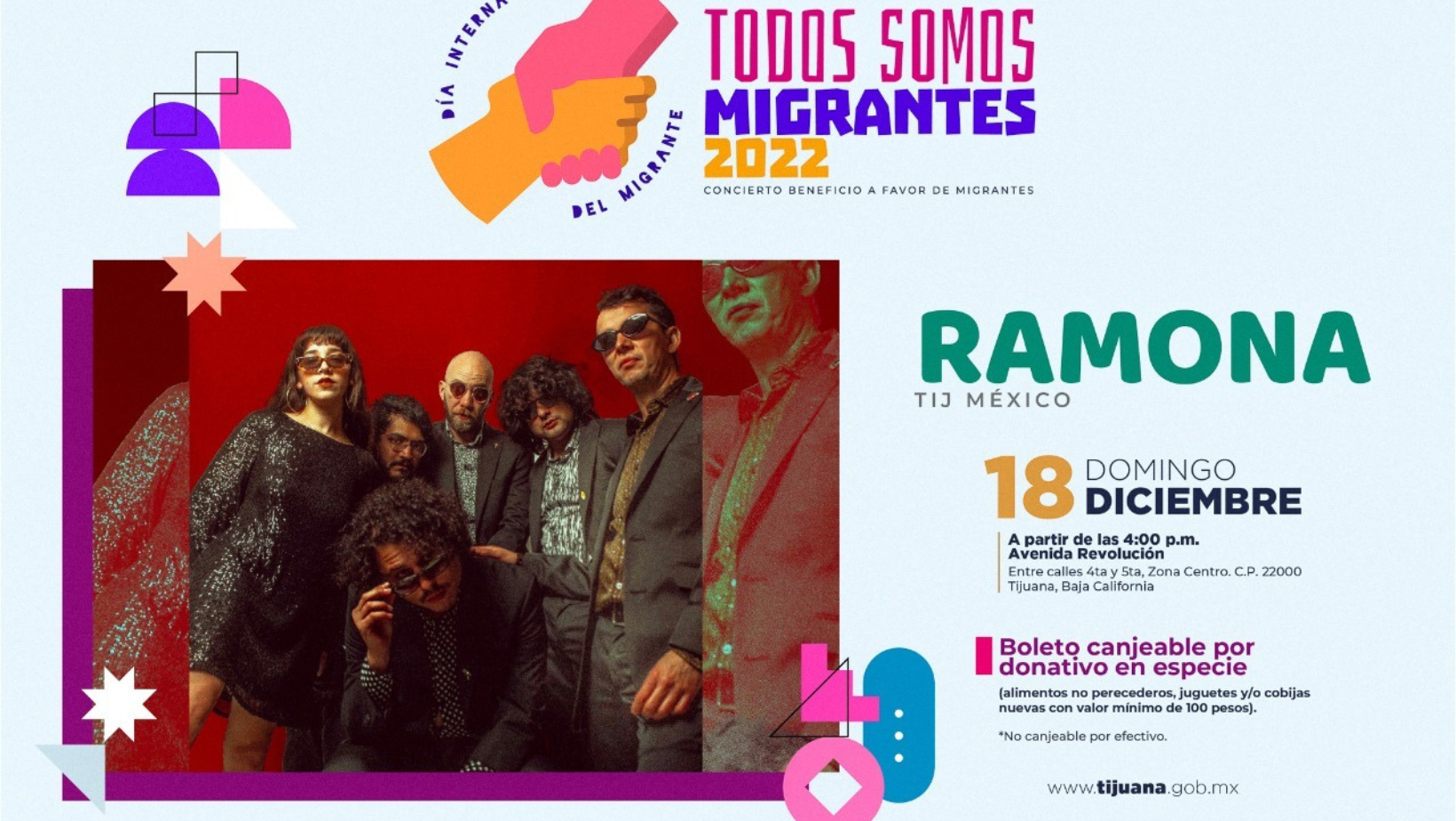 Abrirán bandas internacionales el concierto de “Todos Somos Migrantes” en Tijuana