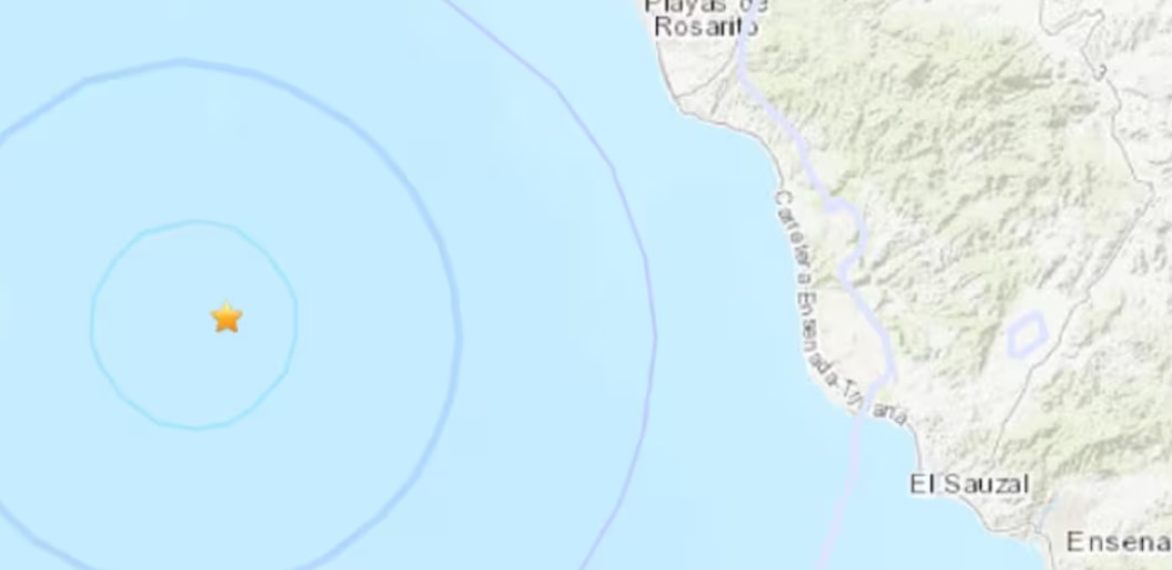 Se registran dos sismos, uno frente a Rosarito y otro en el norte de California