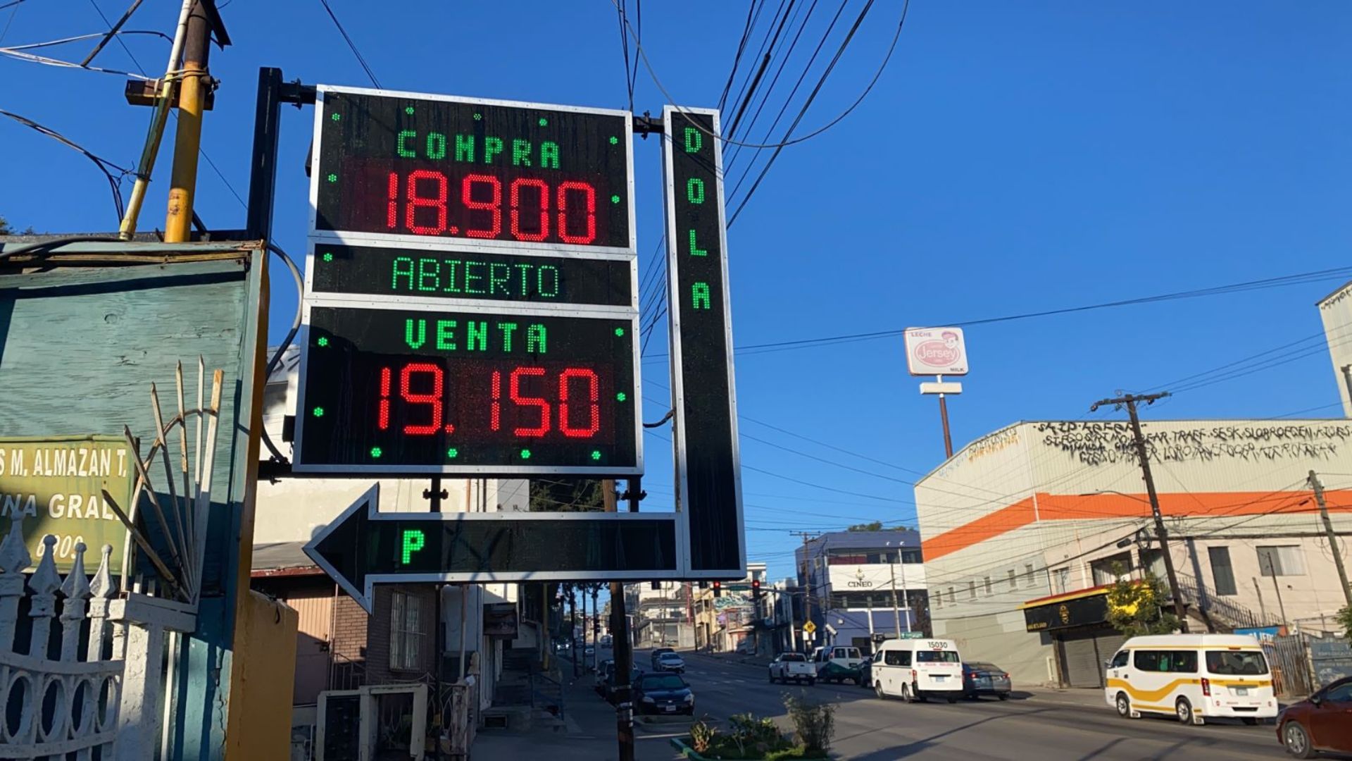 El tipo de cambio en Tijuana