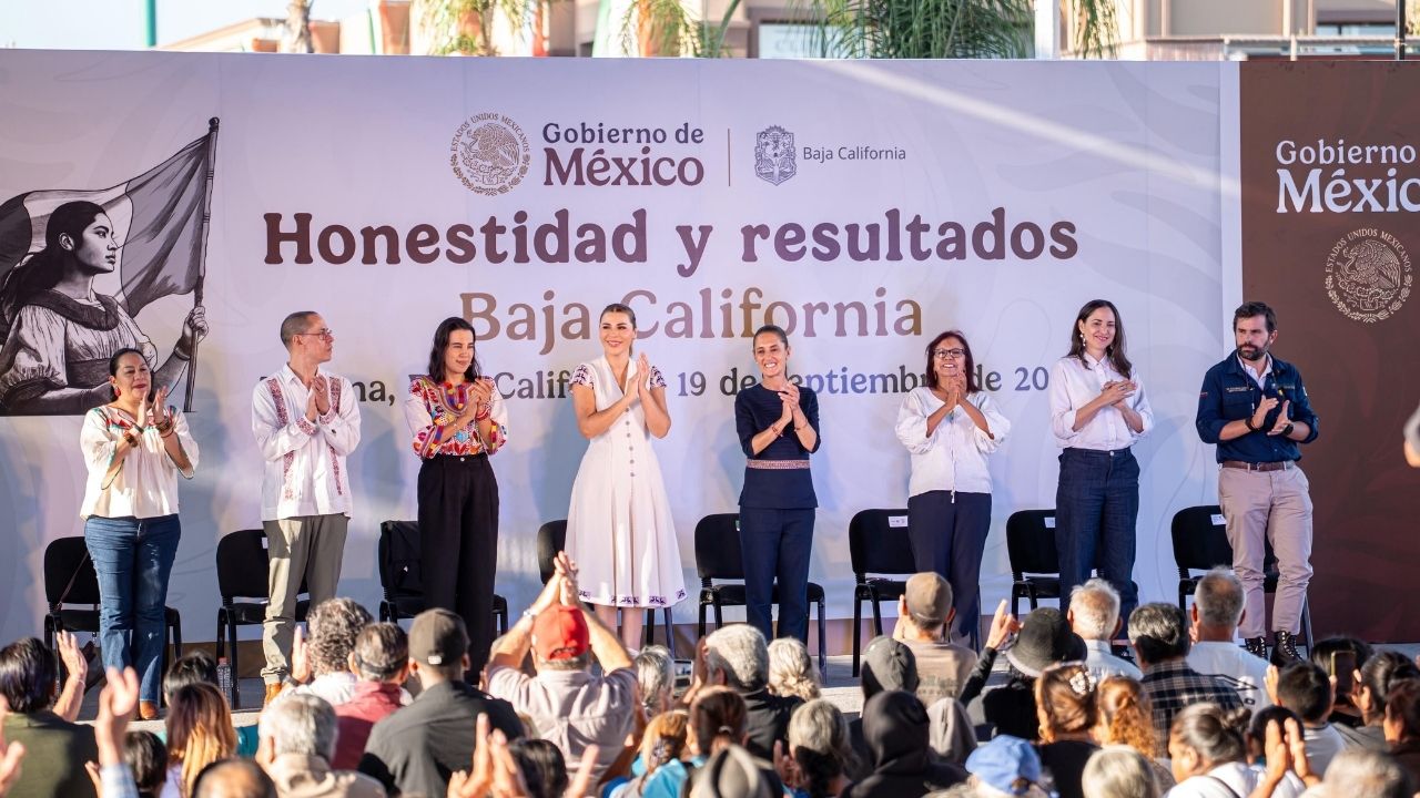 Burgueño acompaña a Sheinbaum en Tijuana y destaca obras y programas para Baja California