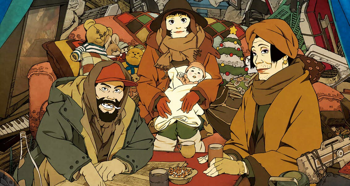 Tokyo Godfathers: Una película navideña que te hará llorar