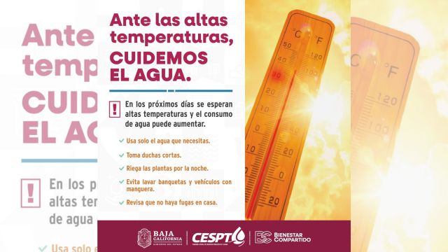 Calor dispara consumo de agua en Tijuana y Rosarito; piden evitar desperdicios