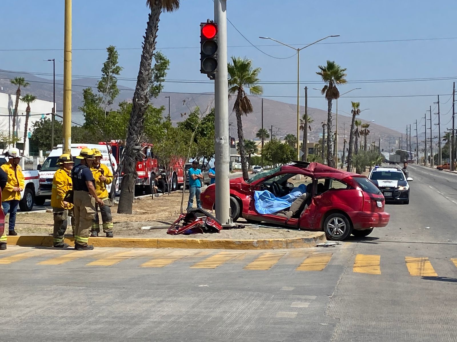 Murió prensado en accidente