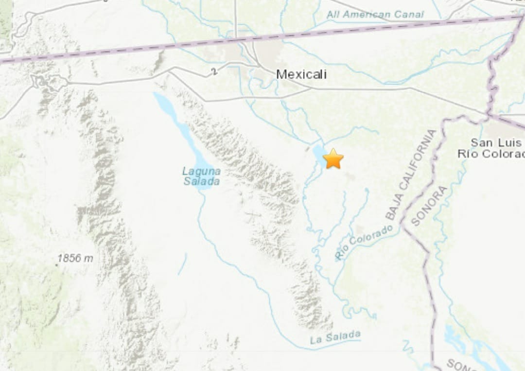 Se registra sismo en el Valle de Mexicali