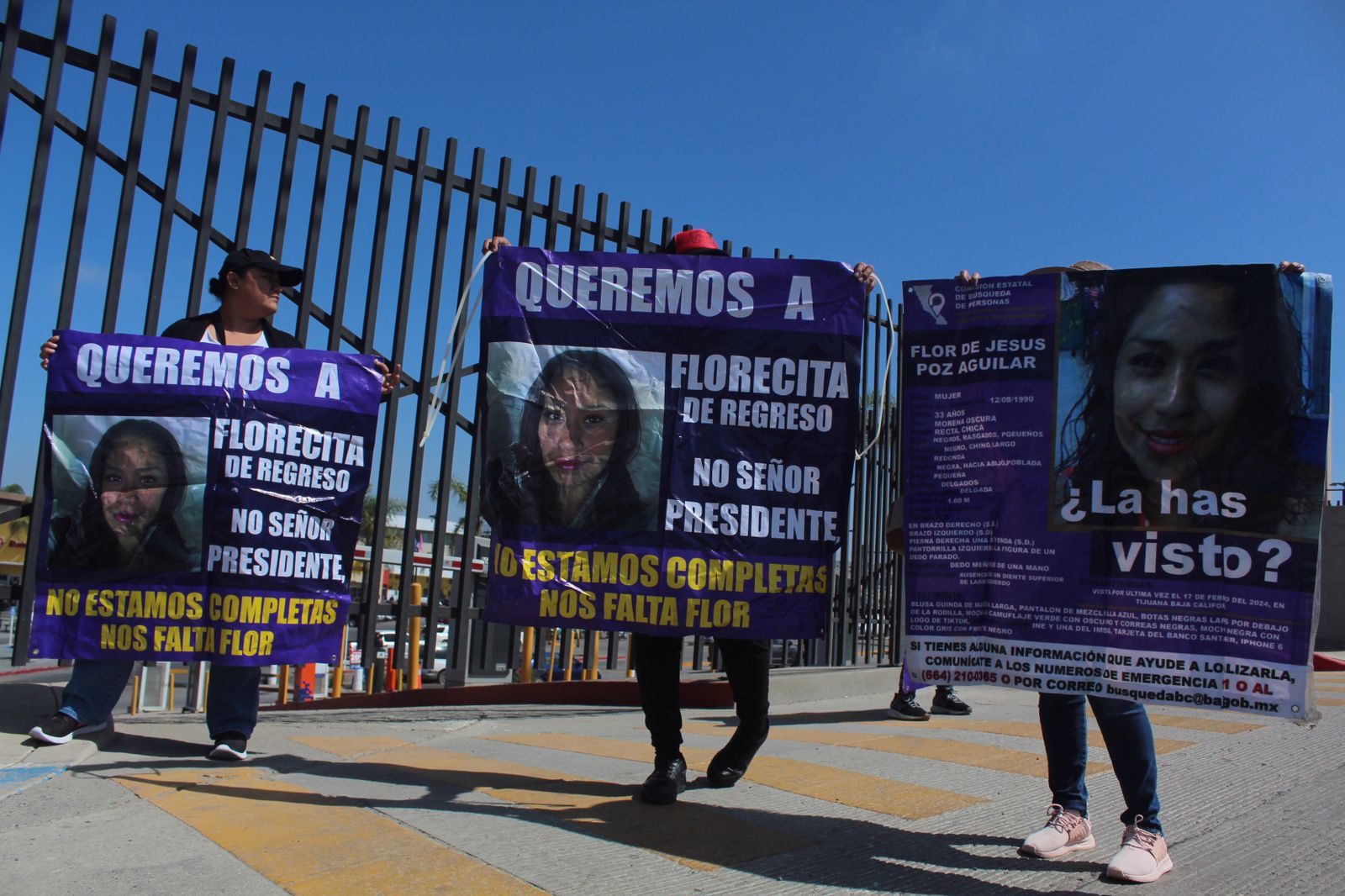 Conmemoran desaparición de Flor Poz Aguilar con marcha y pega de posters