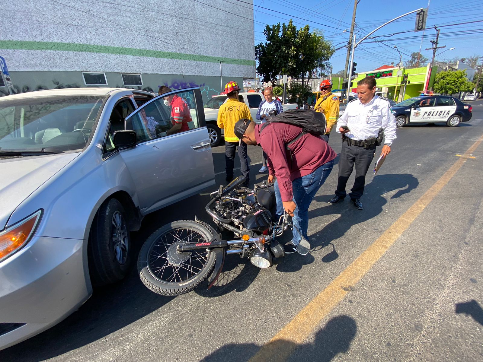 Accidente víal en Zona Centro Tijuana