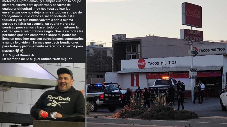 Despiden familiares y trabajadores a dueño de taquería de Tecate