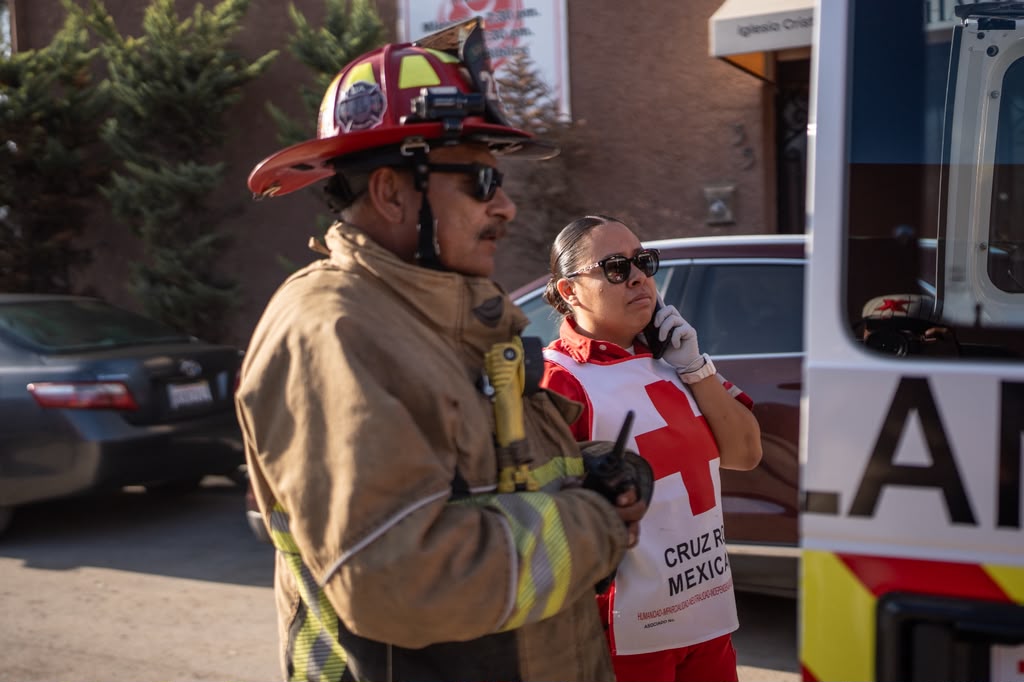 Fuego por fuga de gas deja a joven herido en Nueva Tijuana