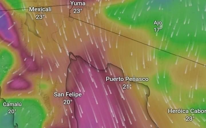 Presentará Mexicali fuertes ráfagas de viento