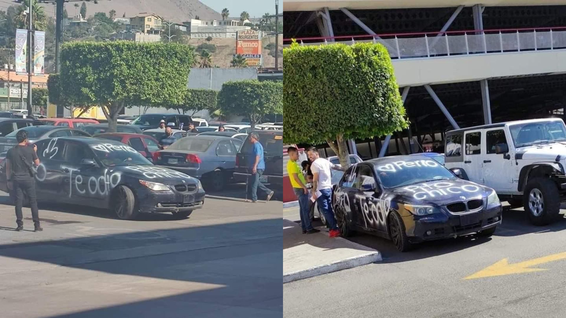 Vandalizan auto en Tijuana