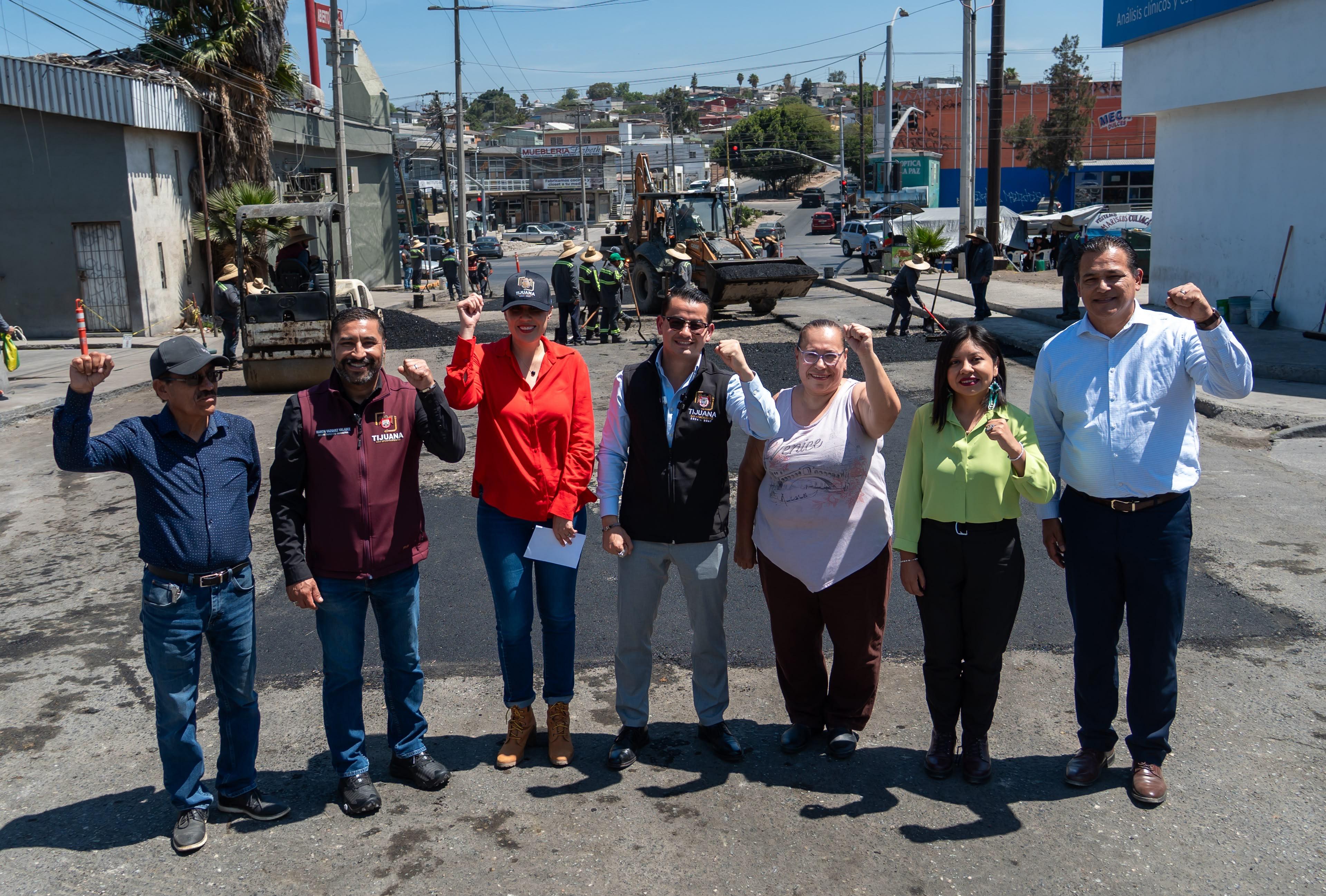 TIJUANA: Ayuntamiento intensifica reparación de baches en la Mariano Matamoros